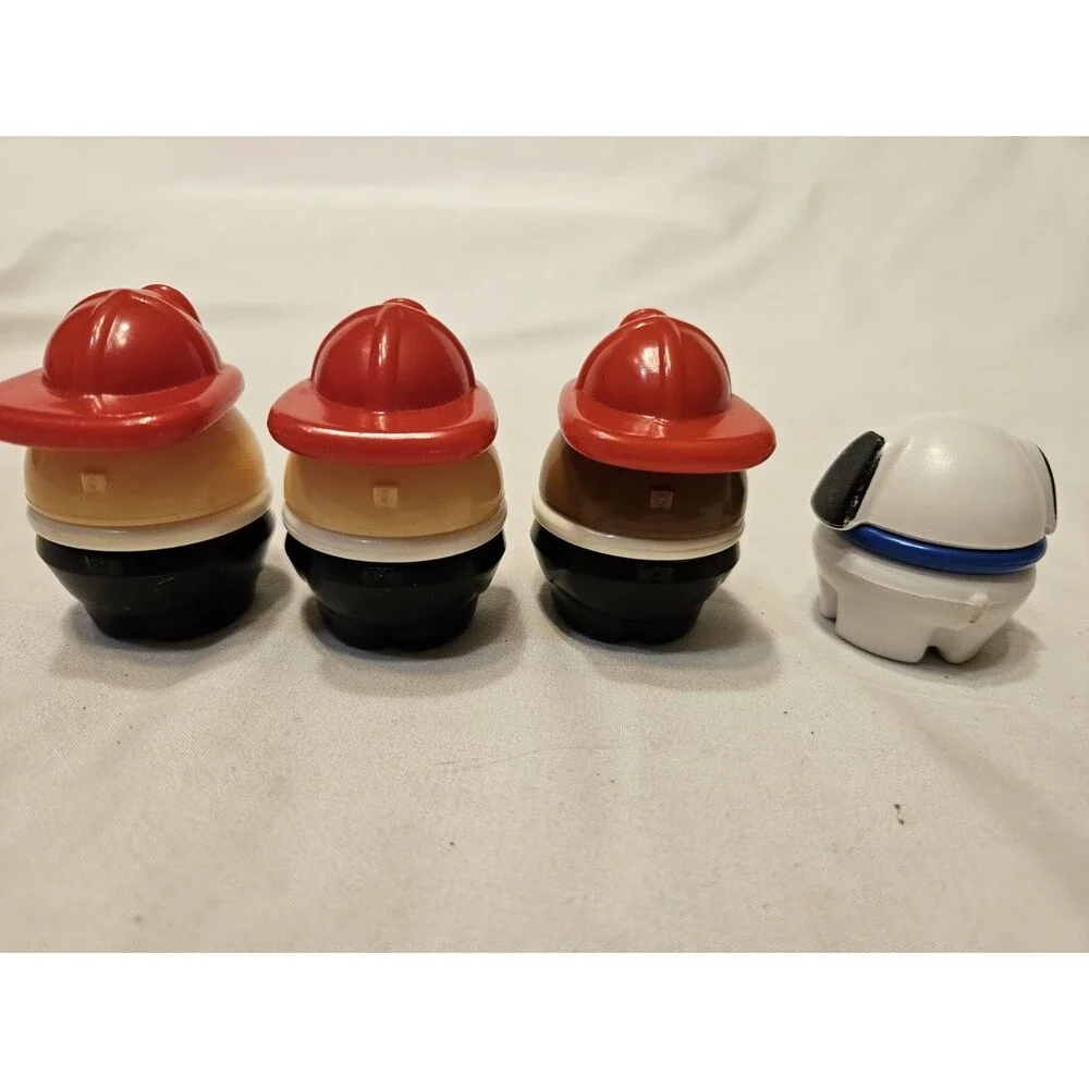 Vintage Little Tikes Tykes Toddle Tots Dalmation Firemen Chunky People Set of 4